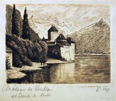 Chillon gravure sépiaRéf:1551-070