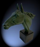 Sculpture tête de cheval en bronzeRéf:1541-280