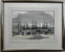 Illustration gravure (1859)British squadron in the bay of NaplesRéf:0987-30S
